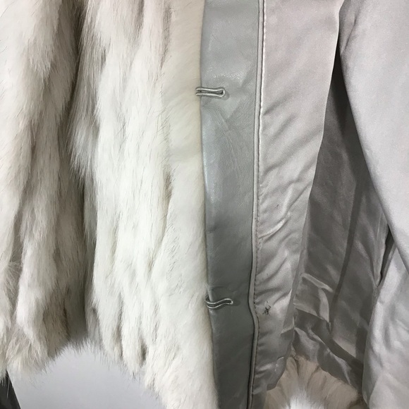 Vintage Blue Fox Fur Coat Jacket Sz Large ~XL - Picture 4 of 9